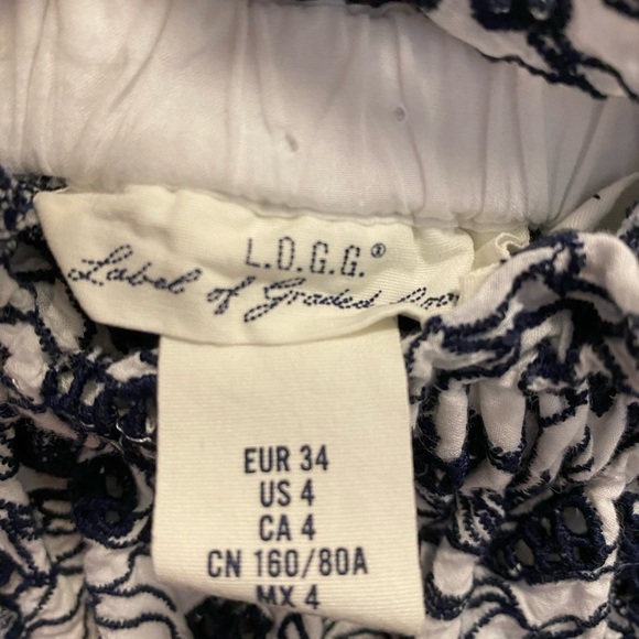 L.O.G.G. Label of Graded Goods blue and white striped with flower detailing - Picture 7 of 7